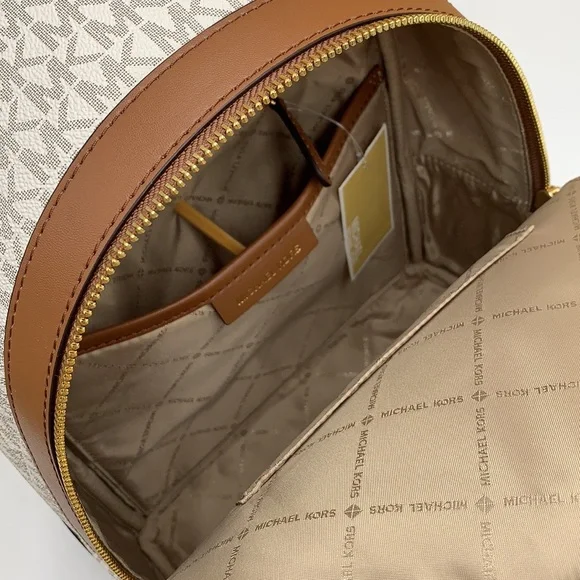 MICHAEL KORS Kenly Medium Backpack Signature Vanilla Bag - Picture 11 of 16